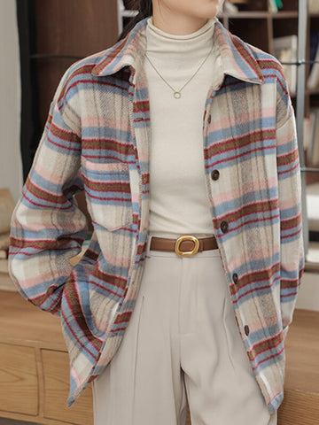 Airchics blouse carreaux boutonnage femme